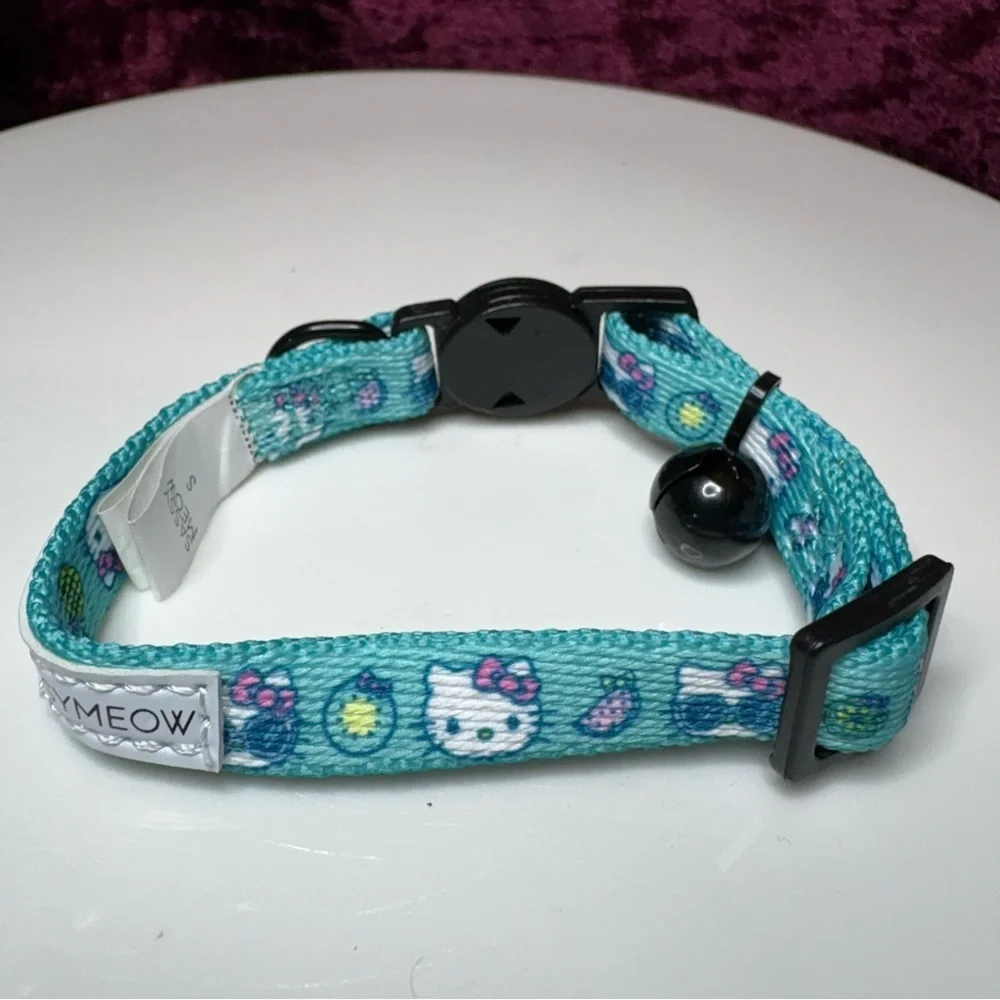 Sassy Meow Sanrio Hello Kitty SMALL Cat Dog Blue Collar Leash & Harness